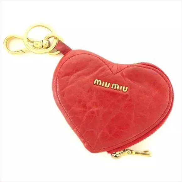 Miu Miu Heart Coin Purse Miu Miu Coin Pouch